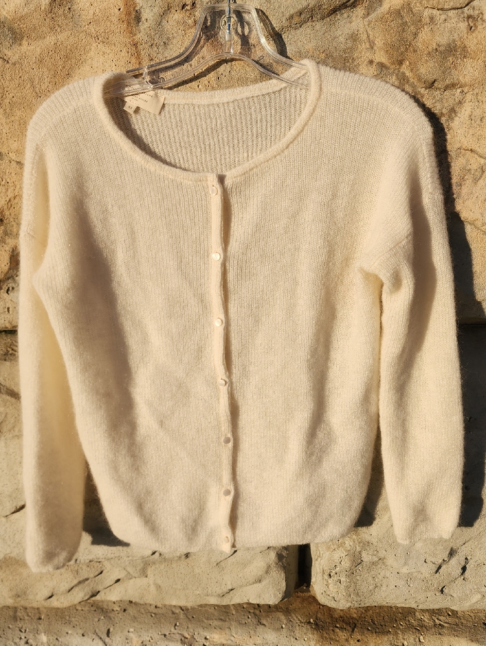 Sezane Button-Front Women's Cardigan Mohair Alpaca Blend Made In Italy XS
